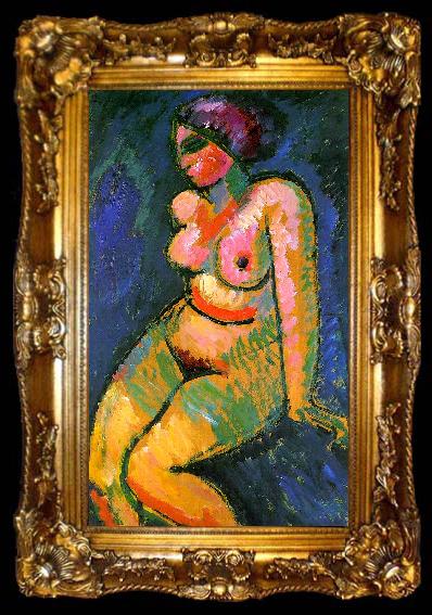 framed  Alexei Jawlensky Seated Female Nude, ta009-2